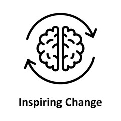  Brain, inspiring change  Vector Icon which can easily modify or edit