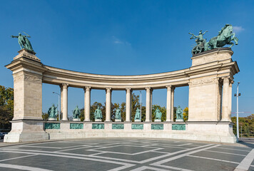 Obraz premium Heroes Square in Budapest, Hungary