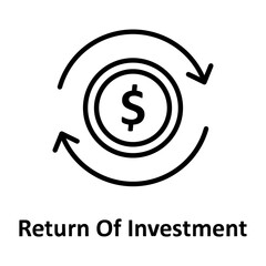 Cost of investment, net profit  Vector Icon which can easily modify or edit

