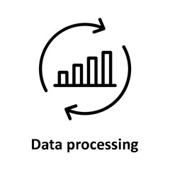  Bar graph, data Vector Icon which can easily modify or edit

