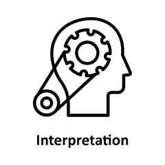 Brainstorming, cog chain Vector Icon which can easily modify or edit
