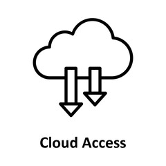 Cloud access, cloud computing Vector Icon which can easily modify or edit

