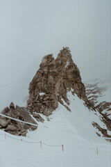 Hintertux Gletscher im Nebel (Österreich)