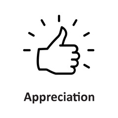 Appreciation, excellent Vector Icon which can easily modify or edit

