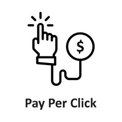 Business, cost per click Vector Icon which can easily modify or edit

