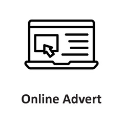 Advert, online advert Vector Icon which can easily modify or edit
