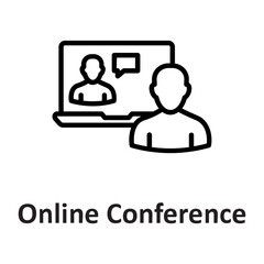 Communication, conference call Vector Icon which can easily modify or edit


