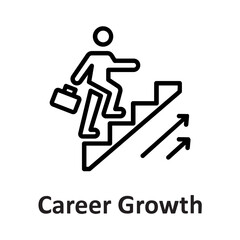 Career ladder, job promotion Vector Icon which can easily modify or edit


