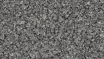 Elegant monochrome abstract 8bit wall with mix pattern