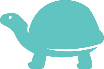Turtle shape flat icon Cartoon animal silhouette