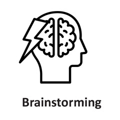 Brain, brainstorming Vector Icon which can easily modify or edit

