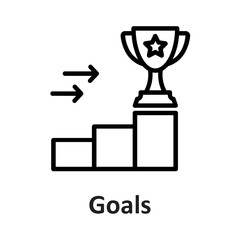 Goals, mission Vector Icon which can easily modify or edit

