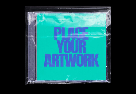 CD Disc Cover Case ROM Data Mockup Template