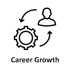 Career growth, cog Vector Icon

