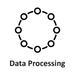 Buffering, data management Vector Icon

