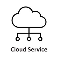 Cloud computing, cloud service Vector Icon

