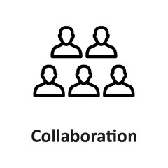 Collaboration, group Vector Icon

