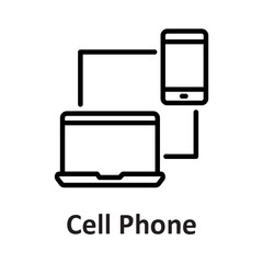 Cell phone, devices Vector Icon

