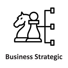 Business strategic, chess Vector Icon

