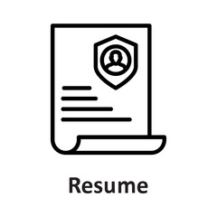 Resume, cv Vector Icon

