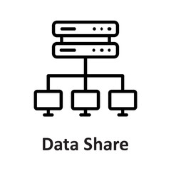 Data share, datasets Vector Icon

