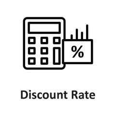 Calculation, discount Vector Icon

