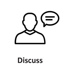Chat bubble, consultation Vector Icon

