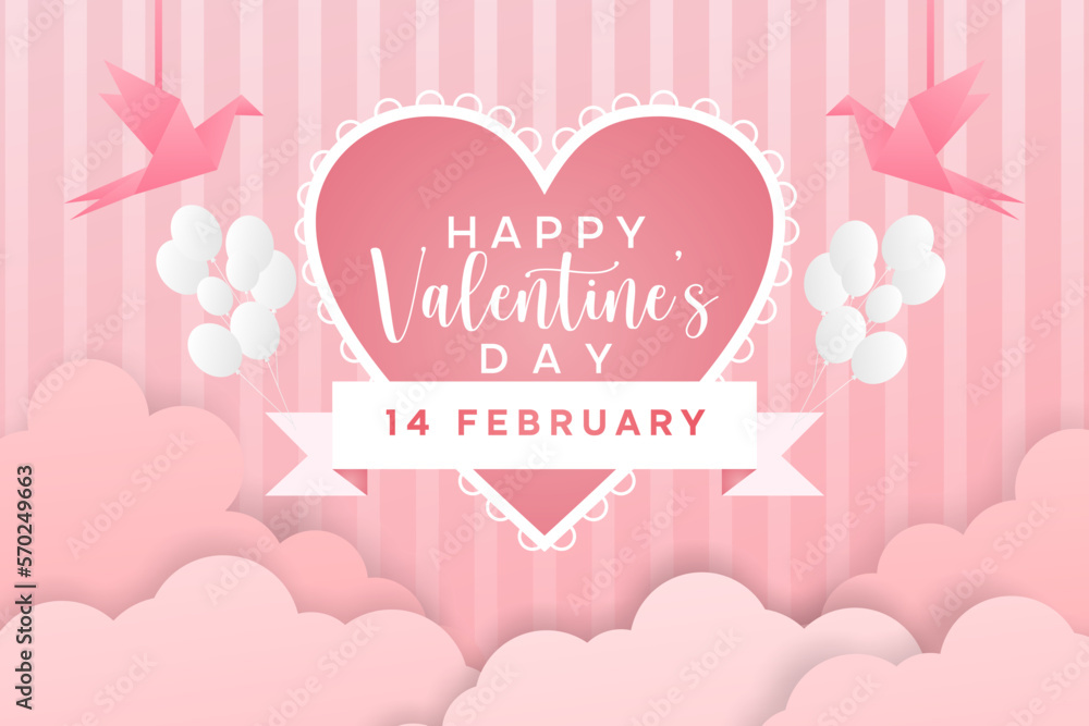 Sticker valentine day background