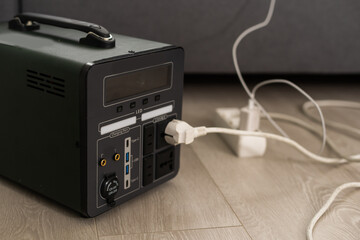 Charging station. Generator power bank battery in the absence of electricity. Charging for phone,...