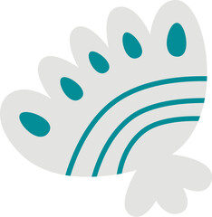 Summer flower abstract element flat icon Floral design