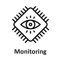 Monitoring, observation Vector Icon


