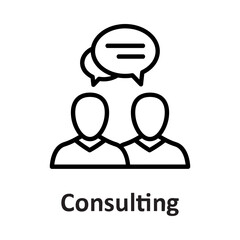 Chat bubble, consulting Vector Icon

