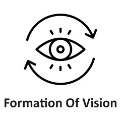 Formation of vision, observation Vector Icon

