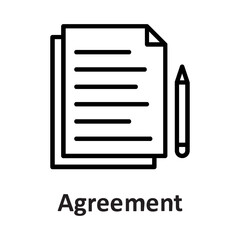 Agreement, loan contract Vector Icon

