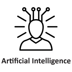 Artificial intelligence, information Vector Icon


