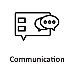Chat bubble, communication Vector Icon

