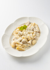 italian pasta with various sauces on a plate