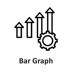 Bar graph, cogwheel Vector Icon
