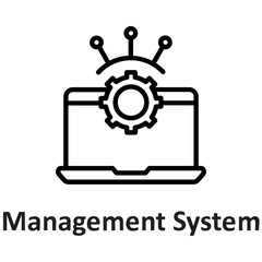 Cogwheel, laptop Vector Icon

