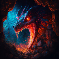 Dragon in the cave, horror