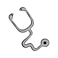Stethoscope for medical industry vector illustration
