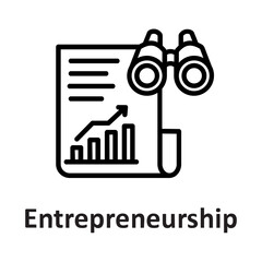 Binoculars, entrepreneurship Vector Icon

