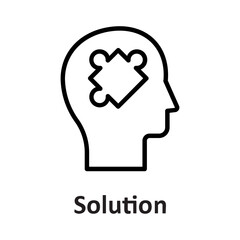 Head, jigsaw, Vector Icon

