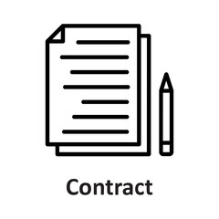 Contract, documents Vector Icon

