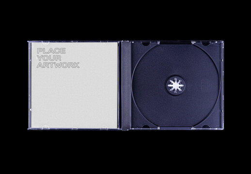 CD Disc Cover Case ROM Data Mockup Template