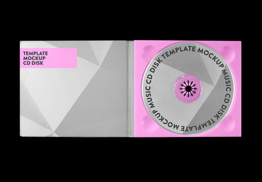 CD Disc Cover Case ROM Data Mockup Template