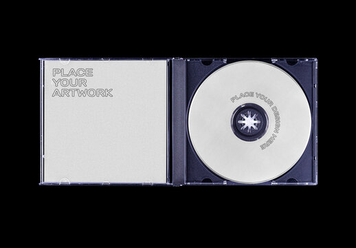 CD Disc Cover Case ROM Data Mockup Template