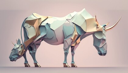  animal abstract wallpaper in pastel colors generative ai
