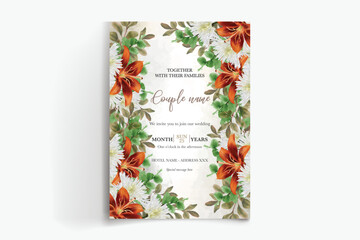 frame floral wedding invitation templates