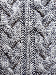 gray knitted knitted texture for winter textile background